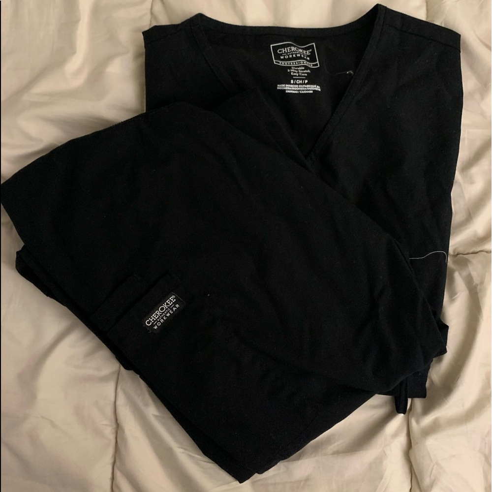 Cherokee Maternity Scrub Set Black Small